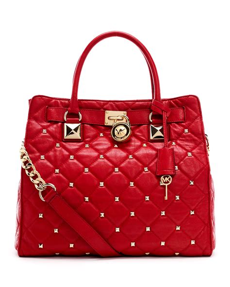 michael kors hamilton handbag|michael kors hamilton studded bag.